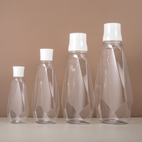 80/200/300/500ml bouteille de rince-bouche en plastique sous-emballage plat pour toner vide nettoyant pour le visage soin de la peau sérum crème pour le visage