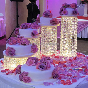 Juego de Soportes para Cupcakes de Acrílico Moderno de Alta Calidad al por Mayor, Juego de Mesa de Exhibición de Pasteles Altos, Duraderos y de Lujo para <span class=keywords><strong>Bodas</strong></span> Románticas - Product Image 5