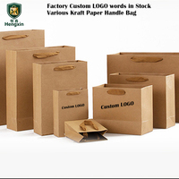 Sacs cadeaux en papier kraft de luxe, recyclables, personnalisés avec logo, pour les petites entreprises, utilisation artisanale de bougies, stockage