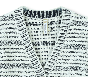 <span class=keywords><strong>Pull</strong></span> en jacquard à col en V à manches longues pour femmes, printemps-été 2025, OEM et ODM personnalisés, couleur contrastée, <span class=keywords><strong>rayé</strong></span>, cardigan en tricot avec boutons - Product Image 4