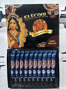 En Existencia 1 Caja Mehndi Indio Orgánico Marrón Rojo Anaranjado Rojo Oscuro 9 Colores Secado Rápido <span class=keywords><strong>Henna</strong></span> Temporal en Tubo para Musulmanes - Product Image 6