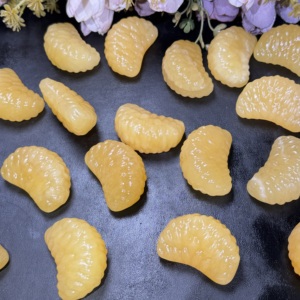 Vente en gros de pierres de guérison en cristal poli, artisanat manuel, dalle de <span class=keywords><strong>calcite</strong></span> miel <span class=keywords><strong>orange</strong></span> sculptée pour cadeau et décoration intérieure - Product Image 2