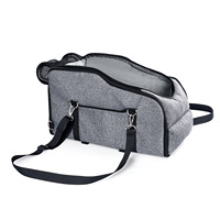 Nouveauté : Siège rehausseur 2-en-1 pour animaux de compagnie, en denim Oxford, transporteur de luxe pour chien pour voiture