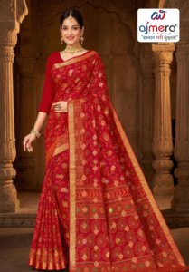 Sari en coton imprimé Ajmera, élégant, traditionnel, doux, stylé, ethnique, pour les occasions spéciales, séchage rapide, tenue pour femmes - Product Image 4