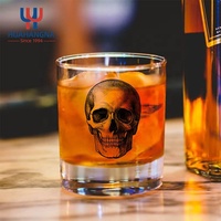 10 oz Logo personnalisé Shot boire Barware gobelet Base lourde graver verres à whisky en verre de cristal pour whisky Cocktail Brandy