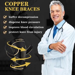 อุปกรณ์พยุงเข่าทองแดงไอออน ระบายอากาศได้ดี สำหรับบาสเกตบอล ปั่นจักรยาน เดินป่า ป้องกันได้ทั้งชายและหญิง รุ่น JBYK-3028 - Product Image 3