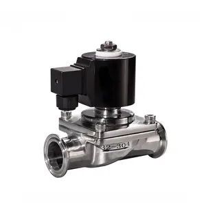 COVNA 1 inch 24VDC Normally Closed Tri Clamp Sanitary 316 Stainless Steel Food Grade Solenoid Valve for Milk