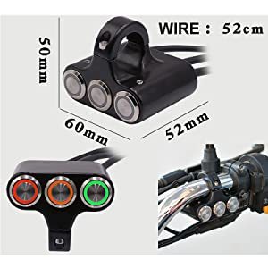 Interrupteur <span class=keywords><strong>de</strong></span> <span class=keywords><strong>guidon</strong></span> pour moto, bouton <span class=keywords><strong>de</strong></span> démarrage puissant avec indicateur universel, phare antibrouillard, pour Honda et <span class=keywords><strong>Yamaha</strong></span> - Product Image 5