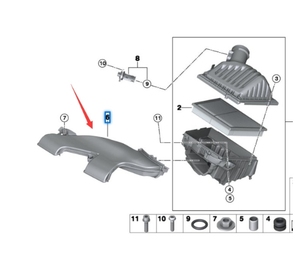 13717645645适用于宝马X1F48 2系列F45 F46进气管路 - Product Image 6