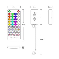 Bande lumineuse LED colorée SP611E à ligne simple ou double, contrôlée par application mobile et sonore pour contrôleur de musique, 5-24V, dimmable, 2811