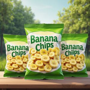 Sacs en plastique personnalisés en aluminium de qualité alimentaire à fermeture centrale pour chips de pommes de terre, bananes et petites collations – En stock - Product Image 2