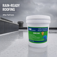 Revêtement imperméable en silicone flexible pour toiture, résistant au soleil, à l'eau et à la chaleur, en gros