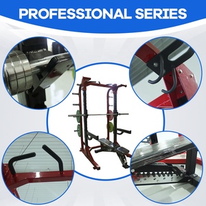 Máquina de <span class=keywords><strong>Gimnasio</strong></span> Multifunción con Rack para Sentadillas, <span class=keywords><strong>Polea</strong></span> Lateral y Jaula, Power Rack de Uso Comercial con Tubo de Acero - Product Image 2