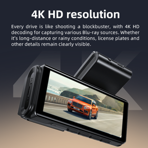 4K + 2K 2 kênh Dash Cam 170 ° Wifi GPS phía trước/sau 2160P + 1440p hai chiều xe máy ảnh đêm khẩn cấp khóa công viên cho hiệu quả cao - Product Image 2