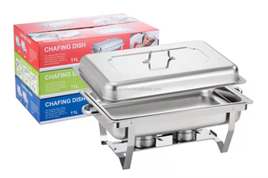 Wholesale Stainless Steel <strong>Chafing</strong> <strong>Dish</strong> <strong>Buffet</strong> <strong>Set</strong> Chaffing <strong>Dish</strong> Cheffing <strong>Dishes</strong> Food Warmer Rechaud INOX RETANGULAR for Catering - Product Image 4