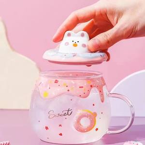 Taza de Vidrio de Borosilicato de Diseño Único y Adorable, Taza de Vidrio de Pared Simple con Forma de Gato - Product Image 3