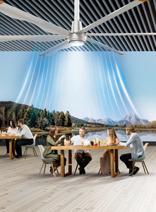 HvlsDcモータービガスホット販売最新の商業および産業用天井ファン工場天井換気ファン冷却 - Product Image 5