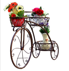 Soporte para Macetas con Forma de Bicicleta, de Hierro, Ecológico, para Interiores/Exteriores, para Colgar en la Pared, para Hogar y Jardín - Product Image 2