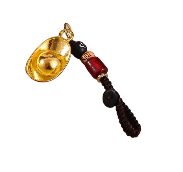Ingot Car Key Chain Pendant Guofasa Gold Ingot Pendant Key Pendant Hanging Accessories