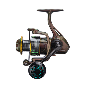 Moulinet de pêche spinning Wildtrek en acier inoxydable, bobine métallique légère, 3+1 roulements à billes, rapport de transmission 5.0:1 pour rivière et lac - Product Image 1