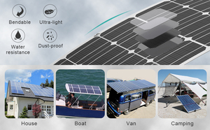 Panneau solaire flexible 150W léger et durable pour la marine, le camping en plein air - Product Image 3