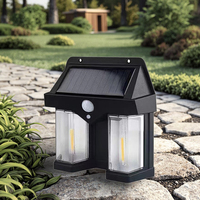 Offre Spéciale étanche LED ampoule à filament solaire appliques murales IP65 jardin extérieur avec capteur de mouvement à induction du corps humain