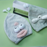 Nouveau Bonnet de Douche pour Cheveux Secs en Forme de Poisson Clown de Dessin Animé, pour Femme, en Fibre Superfine Épaisse, Absorption d'Eau Rapide, Bonnet de Bain pour Enfants