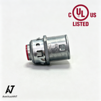 Connecteur de câble à clipser en zinc moulé sous pression 3/8" AC MC, douille isolée Snap2IT, connecteur de câble à installation rapide, normes américaines et canadiennes
