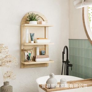 Caja de pañuelos de bambú Nan para montar en la pared, organizador de almacenamiento de diseño nórdico para el hogar y el baño - Product Image 2