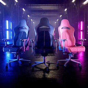 カスタム工場エルゴノミックゲーミング新羅チェア高密度フォームクッション2Dアームレスト内蔵腰椎サポート拡張可能生地 - Product Image 1