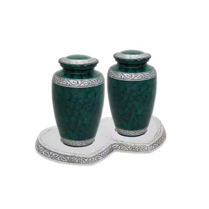 Urne funéraire pour adulte en métal massif gravée de haute qualité, best-seller, radiance, porte-cendres commémoratif premium pour les funérailles - Product Image 5