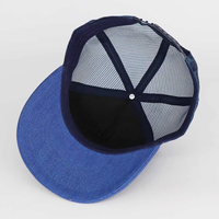 Topi Trucker Jaring dengan Patch Logo Custom, Snapback Adjustable, Model Baseball