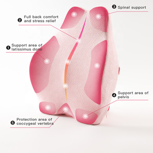 Cojín <span class=keywords><strong>de</strong></span> soporte trasero para silla, cojín <span class=keywords><strong>de</strong></span> espuma viscoelástica para soporte <span class=keywords><strong>de</strong></span> <span class=keywords><strong>cuello</strong></span> y espalda, gran oferta - Product Image 2