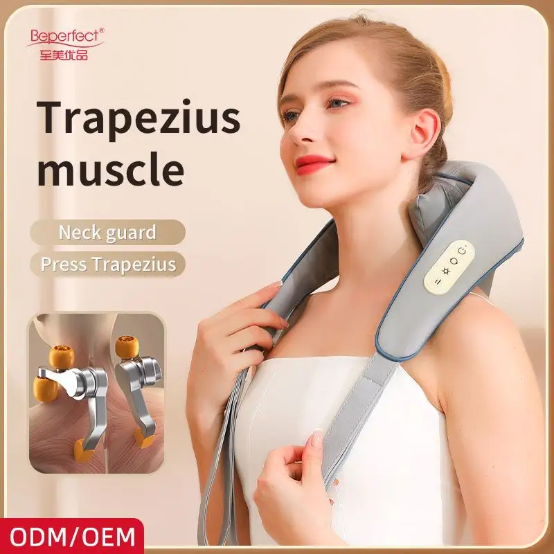 Professional neck massaging device hot compress shiatsu neck massager promote blood circulation