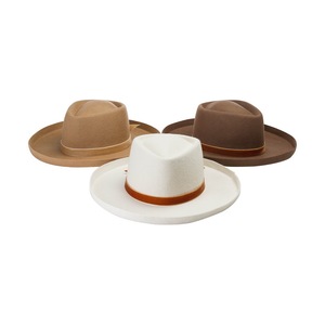 Wholesale New Hot Sale Resort Party Show Dress Luxury Pork Pie Fedora <strong>Hats</strong> 100% Wool Felt <strong>Hat</strong> for Women <strong>Lady</strong> <strong>Winter</strong> - Product Image 3