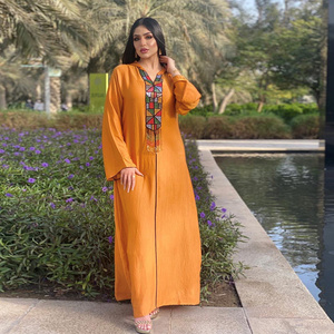 Elegant Arabic Dubai Muslim Long Dress Turkey <strong>Kaftan</strong> <strong>Plus</strong> <strong>Size</strong> Robe Middle Eastern Women Clothing Islamic Muslim Clothing - Product Image 2