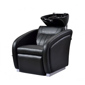 Fauteuil de lavage moderne inclinable <span class=keywords><strong>avec</strong></span> lavabo en céramique pour salon de coiffure - Product Image 2