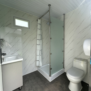 Nouvellement préfabriqué toilette Portable douche toilette préfabriquée salles de bains chantier de Construction toilette mobile à faible coût