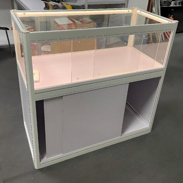 Led Lighted Stand Exhibition Display Cabinet Customized Illuminated Display Cabinet