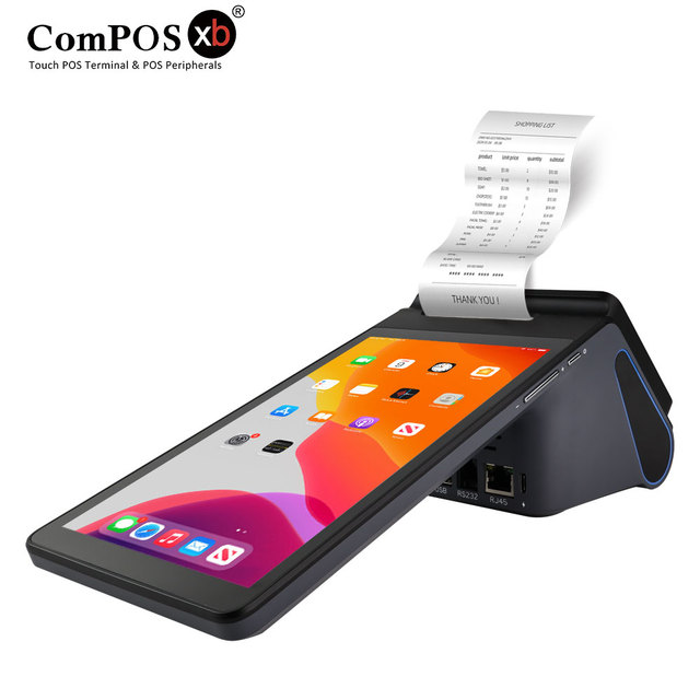 Touch Screen Pos Fingerprint Handheld Mobile Pos Terminal with Printer RAM 3G BT GPS Hand-Held Touch Screen Pos System Terminal