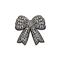 Motif de nœud perlé, patch brodé vintage en dentelle pour embellissement de vêtements