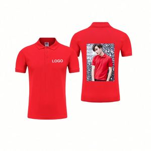 ออกแบบเสื้อโปโลแขนสั้นคุณภาพสูงทรงโอเวอร์ไซส์ลำลองสำหรับผู้ชาย ผ้าคอตตอนปิเก้ เสื้อผ้าผู้ชาย - Product Image 2