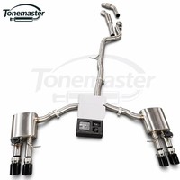 Échappement Cat-Back à valves SS304 pour Audi A5 B10 2.0T 2025 Quattro, embouts noirs quadruples, soudé TIG, son profond, performance