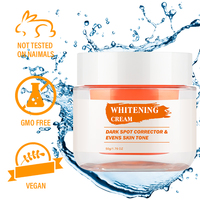 Crème éclaircissante à marque privée, correcteur de taches brunes, inhibe la mélanine, réduit les taches, hydrate, unifie le teint, crème pour le visage OEM