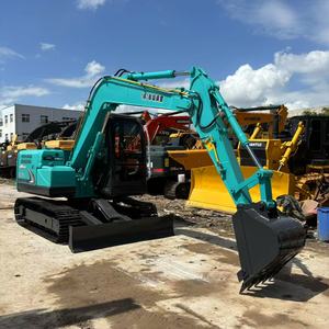 Excavadora de cadenas Kobelco SK75 de segunda mano con pocas horas de trabajo, excavadora pequeña Kobelco usada, lista para enviar - Product Image 2