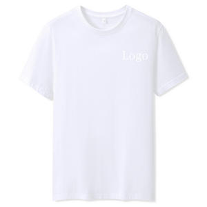 T-shirts unisexes en coton uni à manches courtes décontractés pour hommes avec logo personnalisé imprimé - Product Image 5