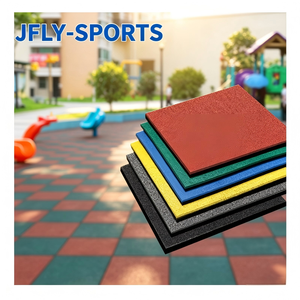 Dalles de sol en caoutchouc EPDM résistantes aux intempéries, anti-âge, tapis de sécurité extérieur pour aire de jeux, parc communautaire, maternelle - Product Image 1