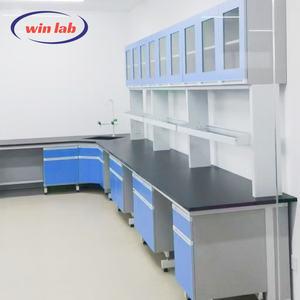 Mesa de Trabajo de Laboratorio Moderna con Marco en C de Acero con Gabinete de Almacenamiento para Uso en Incubadoras en Escuelas y Hospitales, Equipo de Laboratorio Económico - Product Image 4