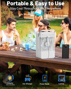 Mini <span class=keywords><strong>Aire</strong></span> <span class=keywords><strong>Acondicionado</strong></span> Portátil <span class=keywords><strong>de</strong></span> 1.5L, 5 Velocidades, 7 Colores <span class=keywords><strong>de</strong></span> Luz, 2 Modos <span class=keywords><strong>de</strong></span> Vapor Frío, Temporizador <span class=keywords><strong>de</strong></span> 2-10H, Enfriador Personal Evaporativo para Dormitorio - Product Image 6