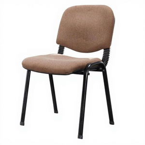 Chaise empilable durable en tissu noir avec structure métallique ergonomique moderne <span class=keywords><strong>pour</strong></span> bureau scolaire, chaise de réception <span class=keywords><strong>pour</strong></span> salle de formation, certifiée CE - Product Image 5